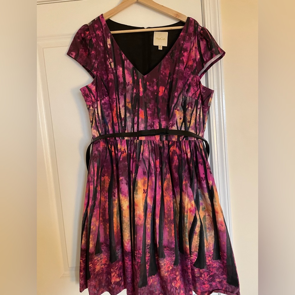 ModCloth “Enchanted Forest” Fit & Flare Dress, Size 1X